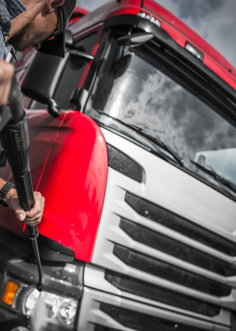 Local Wisconsin business property representing mobile fleet and commercial washing service